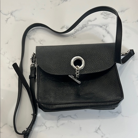 Botkier Black Crossbody Bag with Flap Closure and Adjustable Strap - Picture 1 of 5